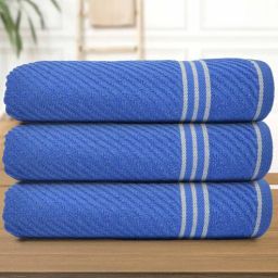 athom living Multicolor Cotton Solid 500 GSM Bath Towels (Pack of 3)-picture-49