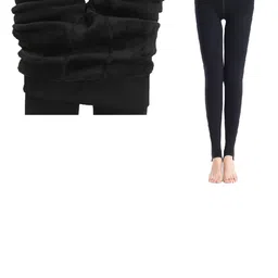 Alexvyan Slim Fit Ankle-Length Fleece Thermal Warm Leggings image 3