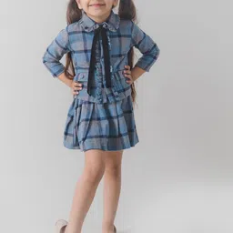 Fairies Forever Girls Checked Top with Skirt image 1