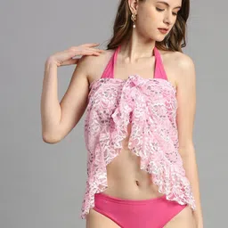 Dupatta Bazaar Women Self-Design Lace Sarong-image-67