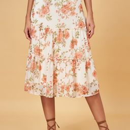 Honey by Pantaloons Floral Printed Tiered A-line Midi Skirt-picture-48