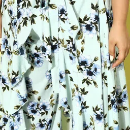 Berrylush Curve Floral Print High Rise Flared Maxi Skirt image 5