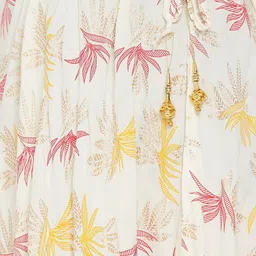 Clora Creation Women Cream & Pink Printed Flared Maxi Skirts image 3