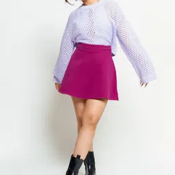 FREAKINS Raisin A-Line Mini Skater Skirt image 1