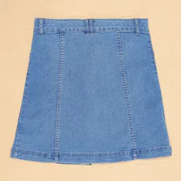Pantaloons Junior Girls Cotton Denim A-line Skirt image 3