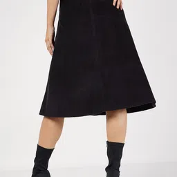 SASSAFRAS Corduroy Pure Cotton A-Line Midi Skirt image 3