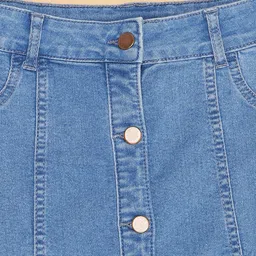 Pantaloons Junior Girls Cotton Denim A-line Skirt image 4