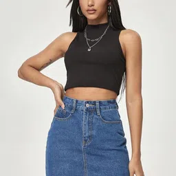 Kotty Denim A-Line Mini Skirt image 5