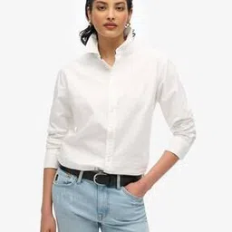 superdry Women Slim Fit Cotton Shirt-picture-50