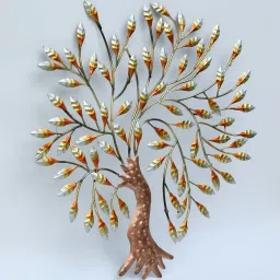vedas Iron Peach Tree Multicolour Floral Wall Art image 3