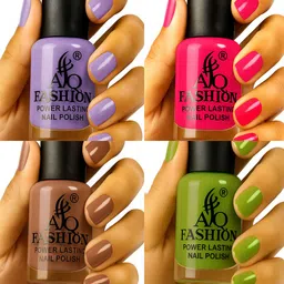 Long Lasting quick dry Nail Polish New collection Set A105 Multicolor-image-82