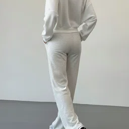 dockstreet Women Solid White Track Pants image 3