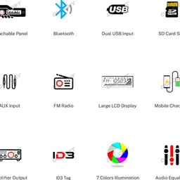 dulcet Mp3 with Detachable Front Panel DC-D9000X Car Stereo image 2