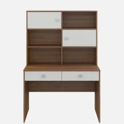 a globia creations Albert Study Table In Exotic Teak And Frosty White Finish image 5
