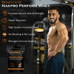 nakpro PERFORM Whey Protein Supplement Powder - Coffee (1 kg - 30 Servings) Whey Protein image 5