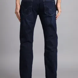 lawman Men Boot-Leg Mid Rise Dark Blue Jeans image 4