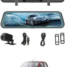 maties 9.66inch Digital Mirror DVR Full Touch Screen With TFT/Night Vision For Car-184 Black LCD image 1