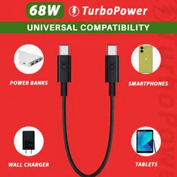Safa USB Type C Cable 3 A 1 m 68W Turbo Power Type - C To Type - C Data Cable image 5