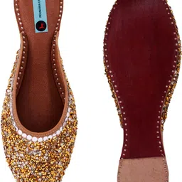 PehnawaCraft Blue Cindrella Mule, Back open Punjabi Jutti for women Casuals For Women-picture-26