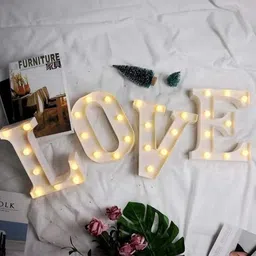 miradh 8" Battery Operated LED Marquee NUMBER Light Sign LOVE Night Lamp image 4