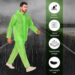 allextreme Solid Men Raincoat image 3