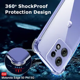 gklcase Pouch for Moto Edge 50 Pro (TPU, Transparent) image 3