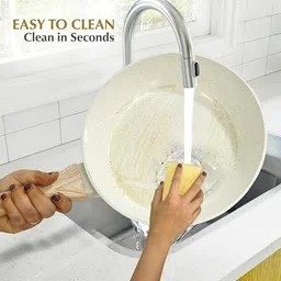 vepson 5 Layer Non Stick Maifan Stone Frying Pan | Egg Fry Pan with Lid Dishwasher Safe Fry Pan 24 cm diameter 2 L capacity image 4