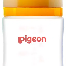 pigeon Ease Wide Neck Baby Feeding Bottle with Medium Flow Anti Colic Soft - 160 ml image 2