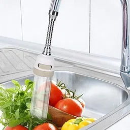 grafftee 360 Degree Rotatable Water Faucet Bubbler Saving Tap with Nozzle Adjuster Faucet Shower Rise image 2