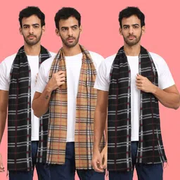 Fit N Fame Checkered Men Muffler-picture-10