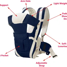 simpro High Quality Baby Carry Bag with Strong Belt 4 in 1 Position Baby Carrier Baby Carrier image 2