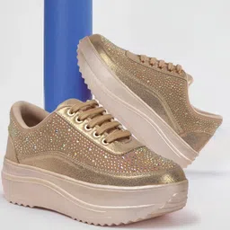 vendoz BRIDAL GLITTERY EMBROIDERY WEDDING AND PARTY SNEAKERS For Women-picture-23