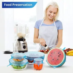 aric Silicone Reusable Dishwasher Microwave and Freezer Safe Lids 1.5 inch Lid image 5