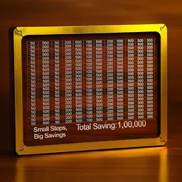 justclick Mani Seving Box – Classic Wooden Piggy Bank for Savings Coin Bank image 1