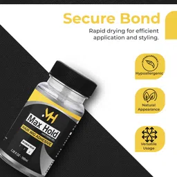 max hold MaxHold Wig Glue Long-Lasting Waterproof Bond (100 ml) Glue image 5