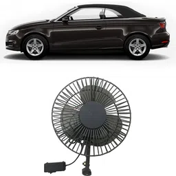 yuneik 12 Volt 6" Fan for Car, Jeep,Truck,Auto, Caravan, Boat, Buses Y5 Car Interior Fan image 1