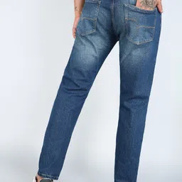 flying machine Men Tapered Fit Mid Rise Blue Jeans image 4