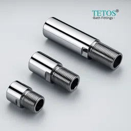 tetos Stainless Steel Extension Nipple 1 Inch – (Pack of 15) | Faucet Mount image 2