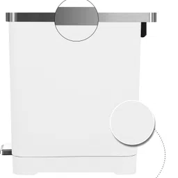 obsessions EKO 10 Litre With Fingerprint Resistant Pedal Plastic Dustbin image 3