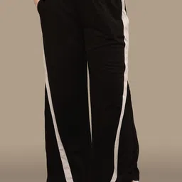 clothink india Women Striped Black Track Pants-picture-15
