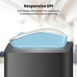 PORTRONICS Toad 25 Wireless Optical Performance Mouse (1200 DPI, Optimum Tracking, White) image 4