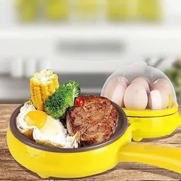 spella Electric Non stick Frying Pan with Steam Egg Boiler-31 Non-Stick Egg_FryPan Boiled Eggs_Steaming Boiling Roasting-31 Egg Cooker image 4