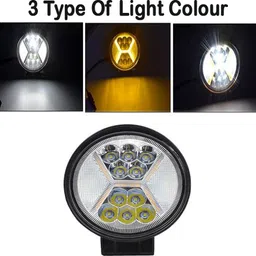msnp Universal White/yellow 10LED 12V Fancy Mini X Mercury Light For Car-14 Fog Lamp Car LED (12 V, 55 W) image 4