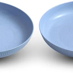 kitchease 9.05" Unbreakable Wheat Straw Plates-Ideal for Salad,Pasta,Snacks & Dinner Party Dinner Plate-picture-10