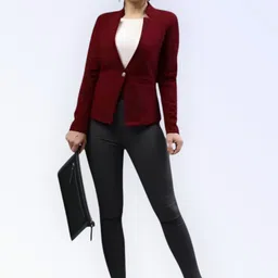 mabish Fleece Solid Coat For Women-picture-29