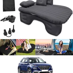 abjd Black Inflatable Car Bed Travel/Two Pillows/Pump For Venue Hyundai 2019 Premium Finish & Waterproof Car Inflatable Bed-picture-18