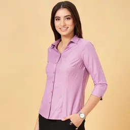 annabelle by pantaloons Women Regular Fit Solid Formal Shirt image 2