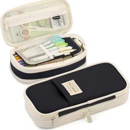 dimoris Pencil Case for College Student solid Art Canvas Pencil Box [Only Pencil Case] Geometry Box-picture-13