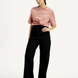 levi's Women Flared High Rise Black Jeans-picture-13