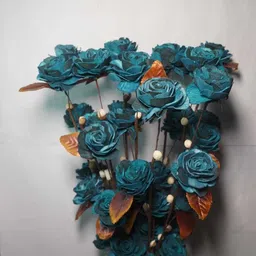 subhajit Handicraft Blue Artificial Flowers Blue Rose Artificial Flower image 4